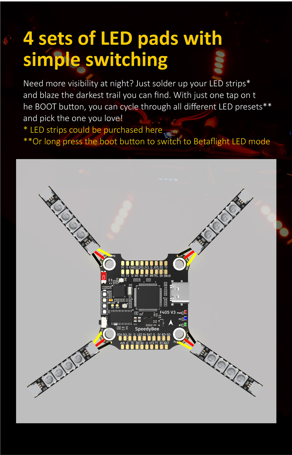 SpeedyBee-F405-V3-BLS-60A-4In1-ESC-F4-OSD-Flugsteuerung-3-6S-mit-9V-5V-33V-BEC-Ausgang-Stack-fuumlr--2008622-8